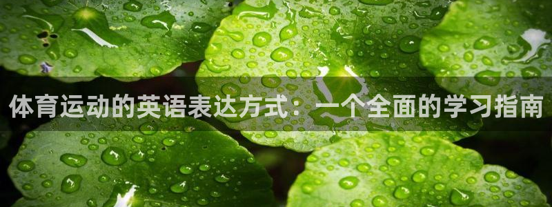 JJB竞技宝官方正版app科技：体育运动的英语表达方式：一个
